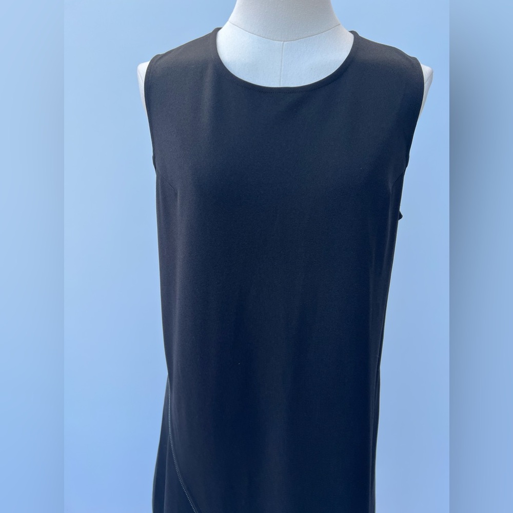 DKNY ASYMMETRIC ROUND NECK BLACK DRESS Size MEDIUM - Picture 12 of 17